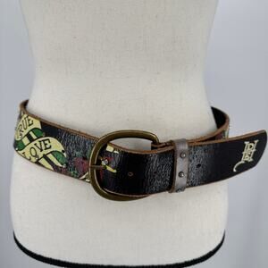 Vintage Ed Hardy M Unisex Handmade Genuine Leather 7829 Melrose